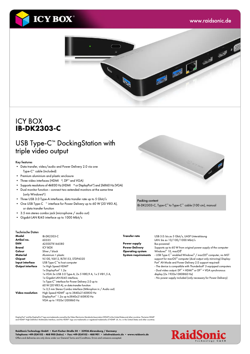 First page image of the manual for IB-DK2303-C