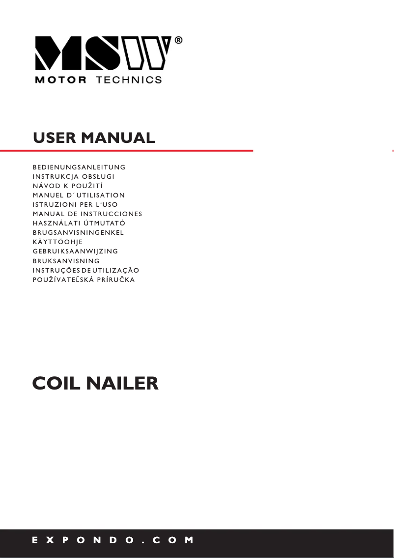 First page image of the manual for MSW-AIRN65CN