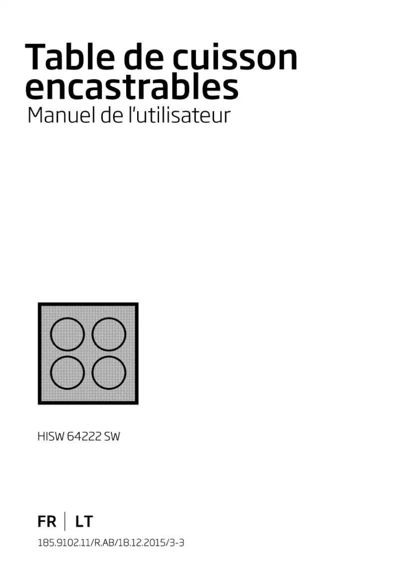 Page 1 of the manual User Manual Beko HISW 64222 SW