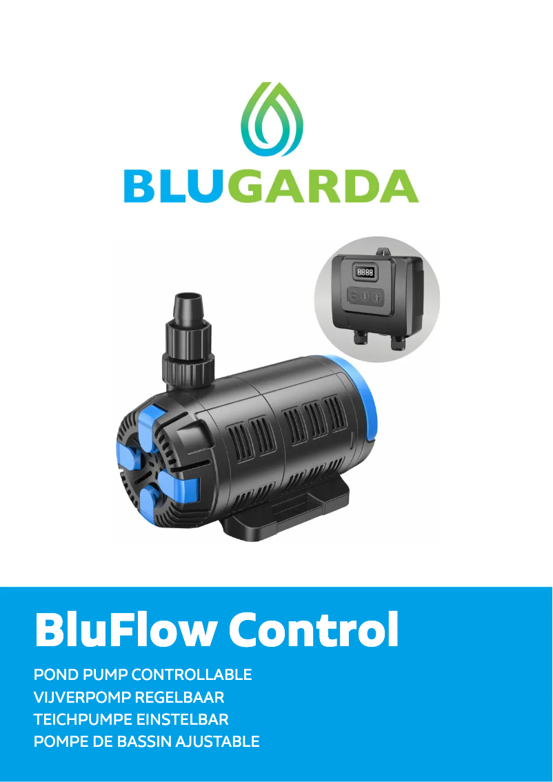 First page image of the manual for BluFlow Control