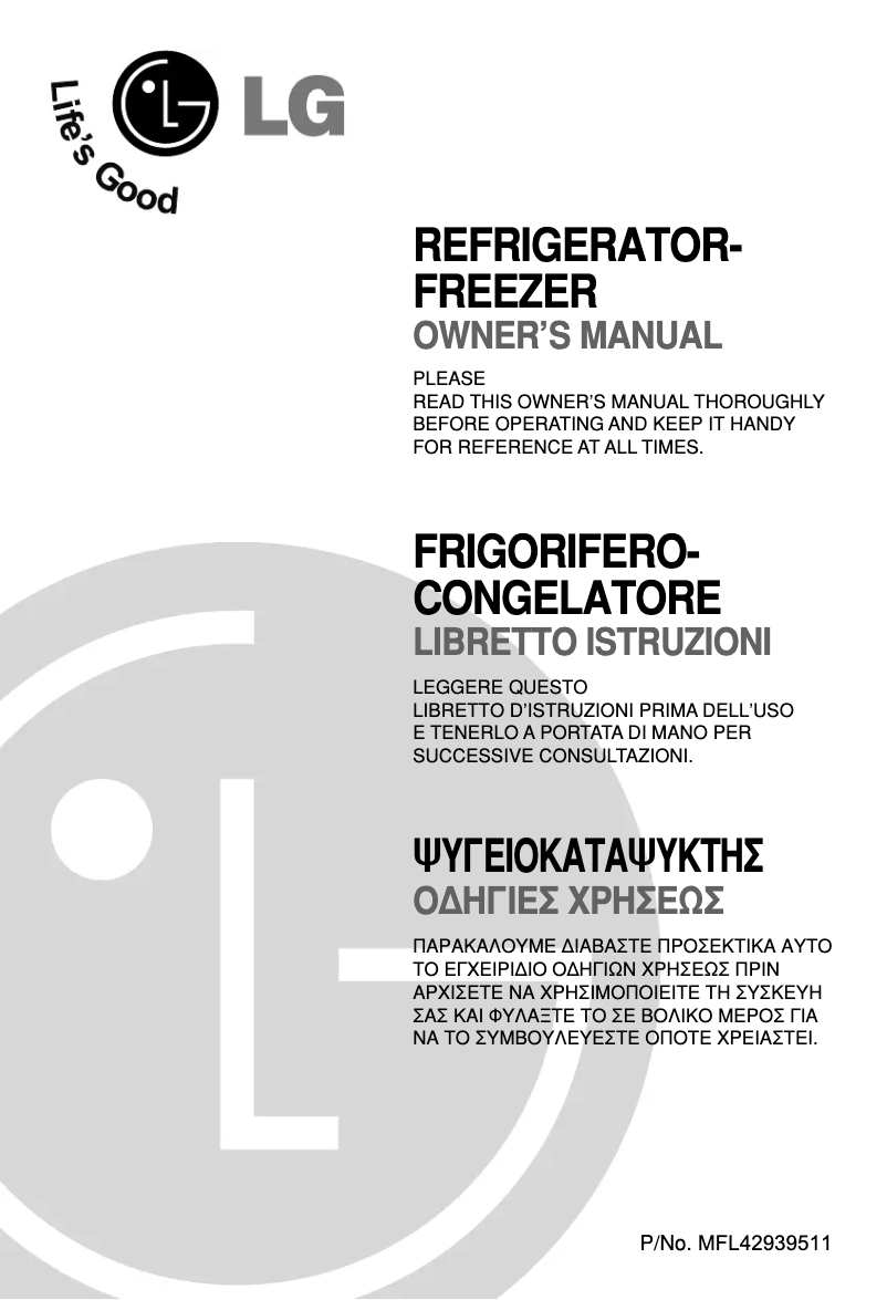 First page image of the manual for GN-U291SC