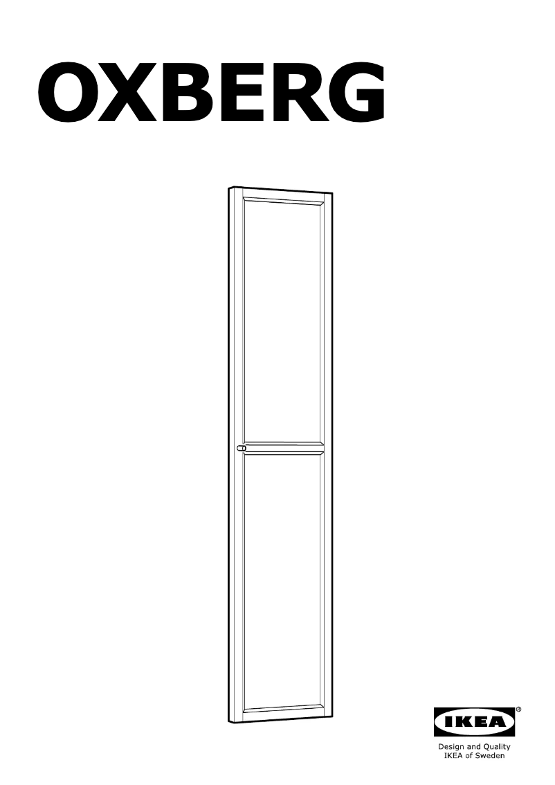 First page image of the manual for OXBERG 904.075.66