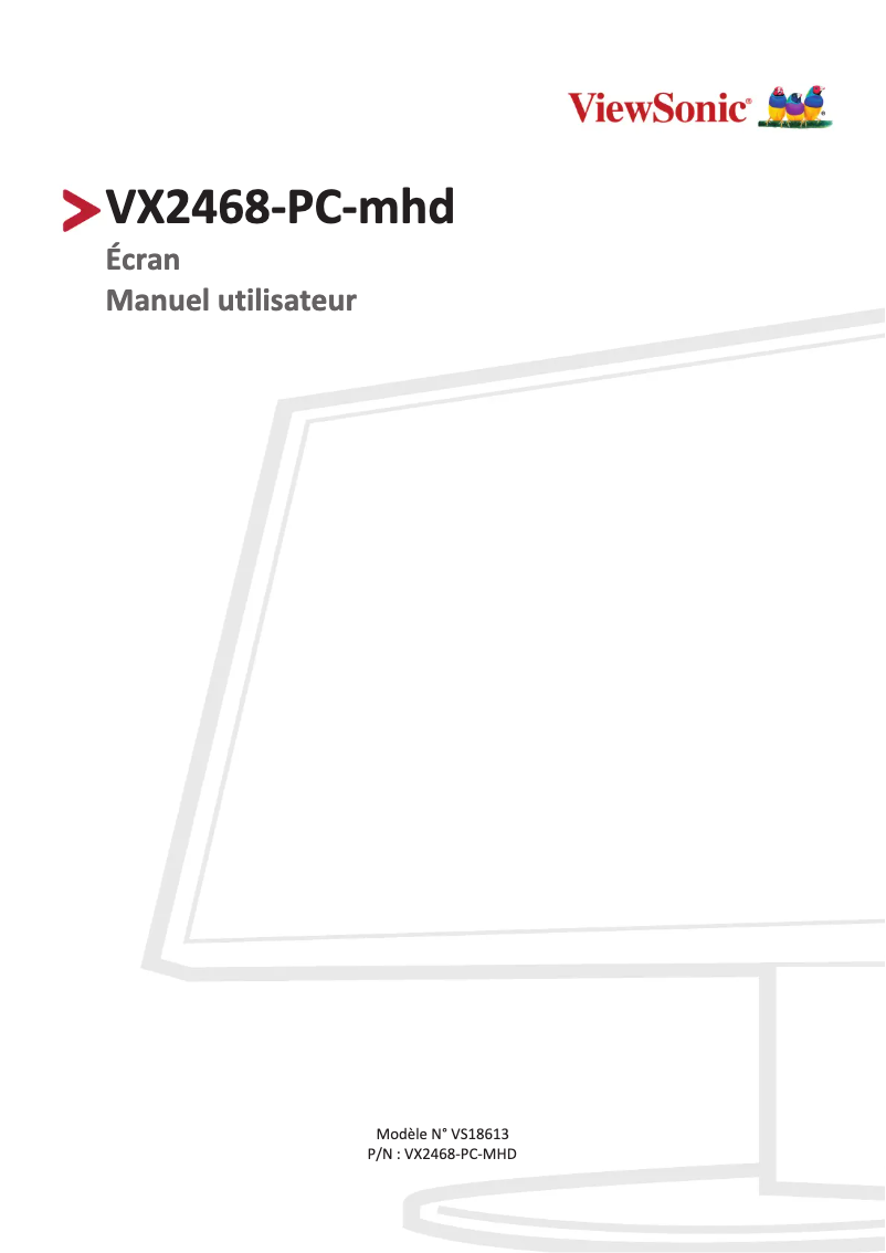 Image de la première page du manuel de l'appareil VX2468-PC-MHD