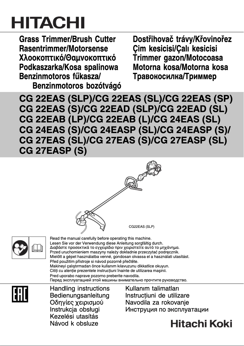 Page 1 of the manual User Manual Hitachi CG 22EAD (SLP)