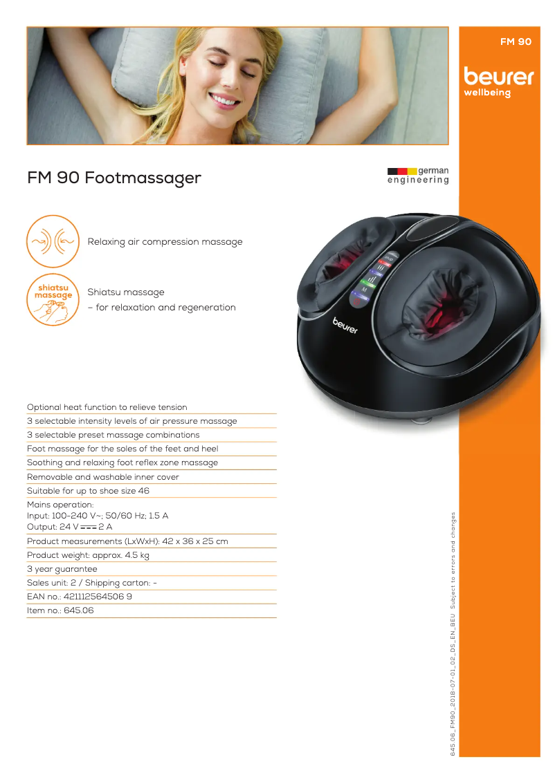 First page image of the manual for FM 90