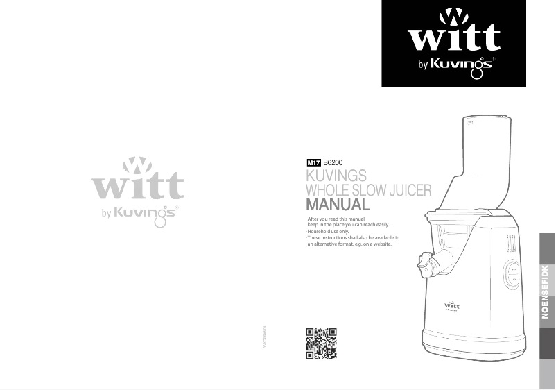 Page 1 of the manual User Manual Witt B6200