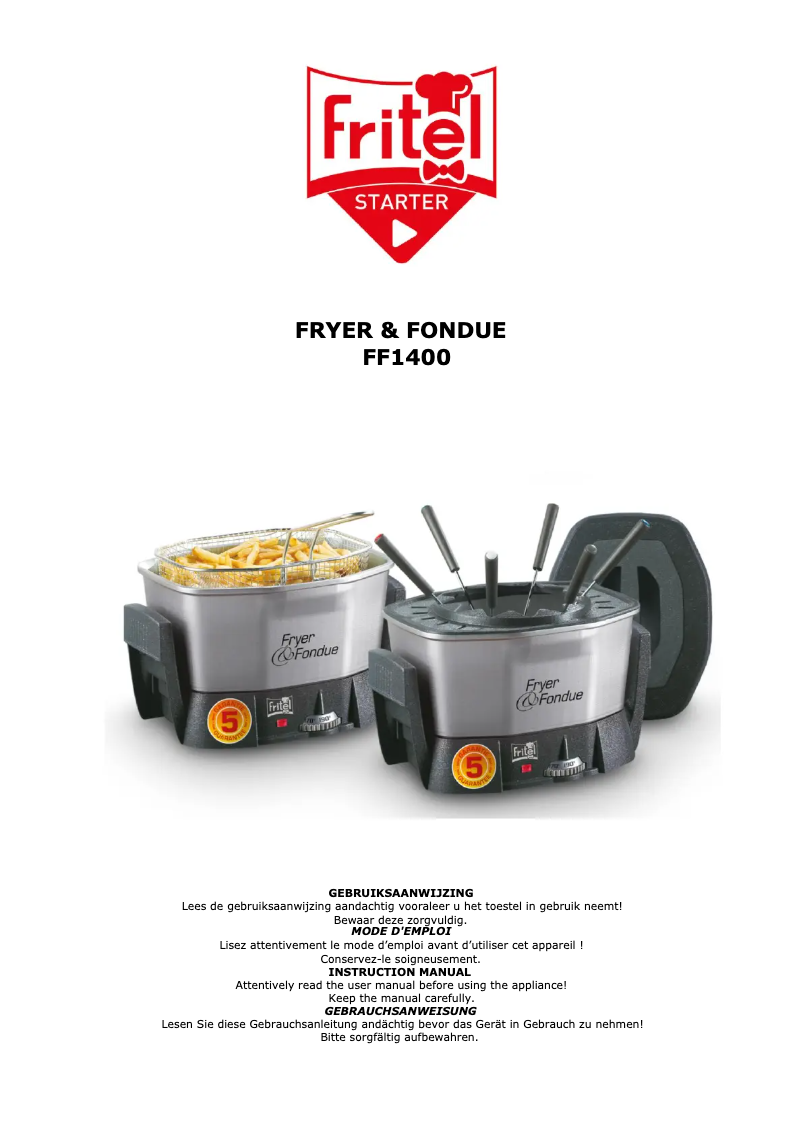 Page 1 of the manual User Manual Fritel FF 1400