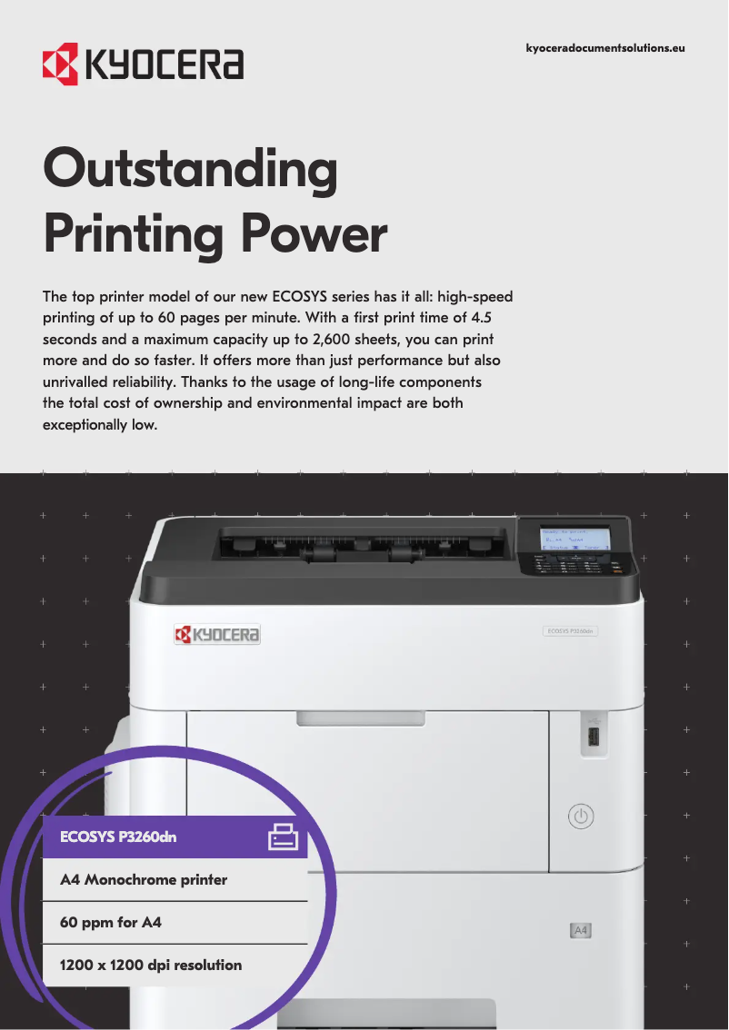First page image of the manual for ECOSYS P3260dn