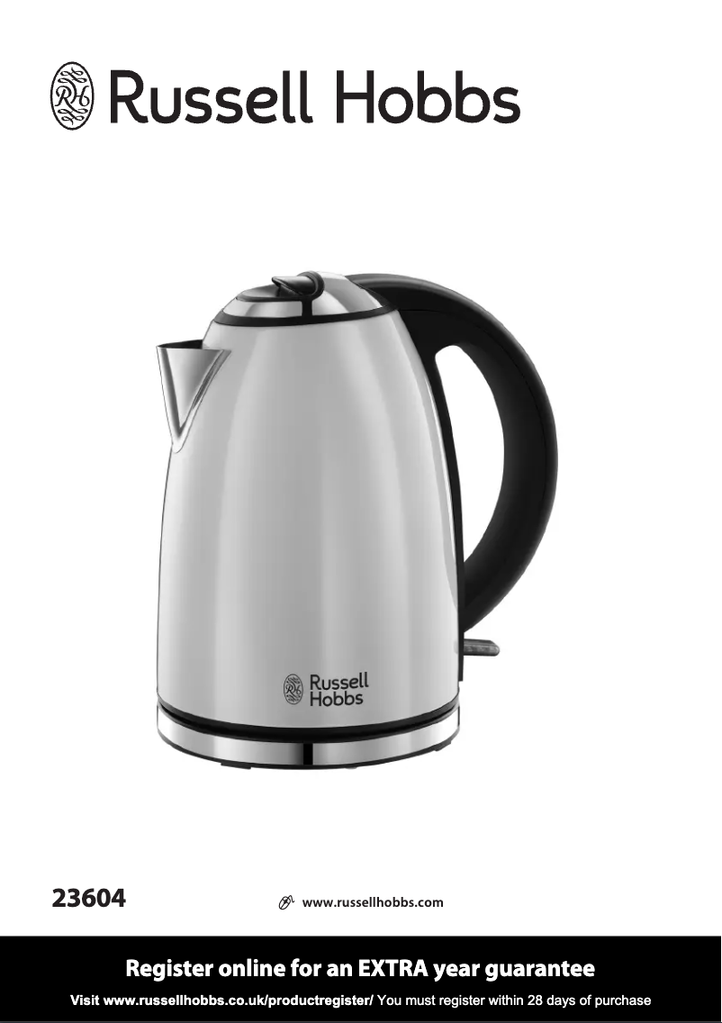 Page 1 of the manual User Manual Russell Hobbs Henley 23604