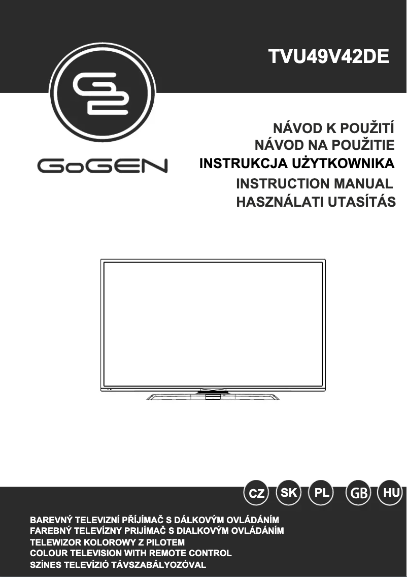 First page image of the manual for TVU49V42DE