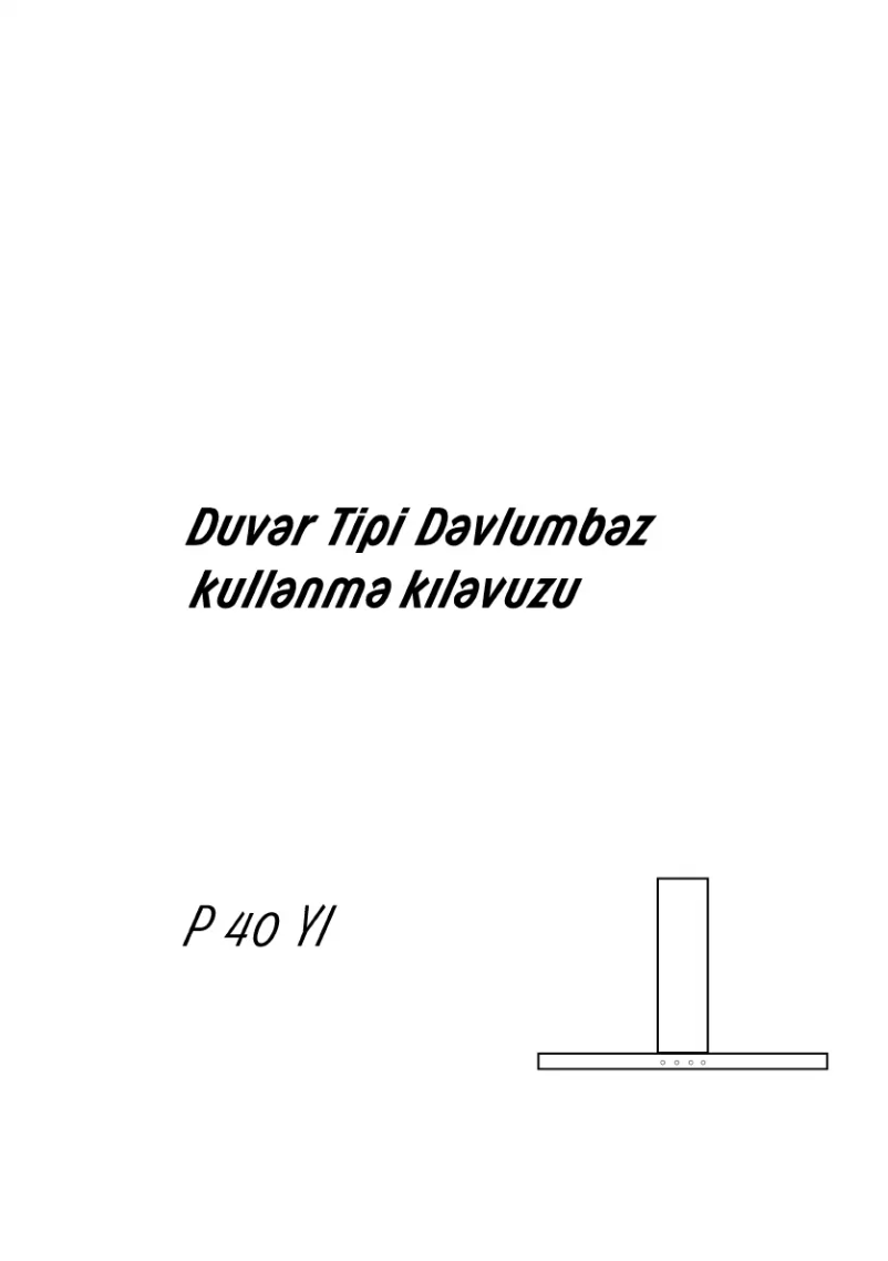 First page image of the manual for P 40 YI