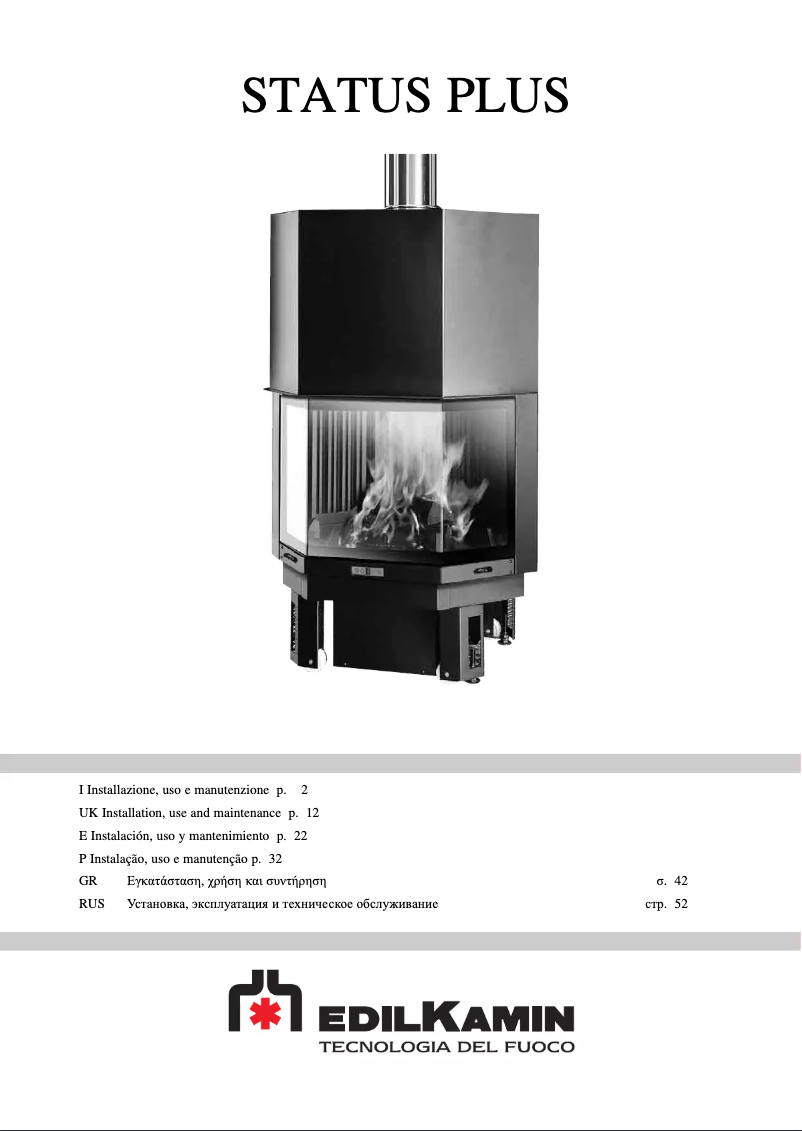 Page 1 of the manual User Manual Edilkamin STATUS PLUS