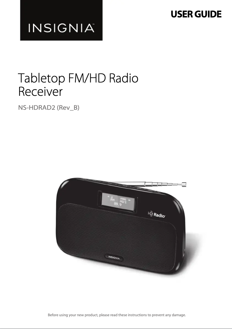 Page 1 de la notice Manuel utilisateur Insignia NS-HDRAD2