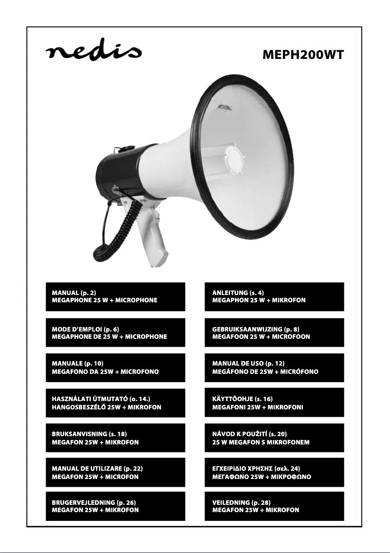 First page image of the manual for MEPH200WT