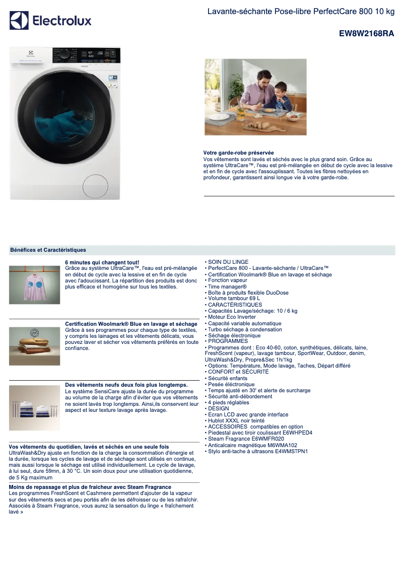 First page image of the manual for EW8W2168RA