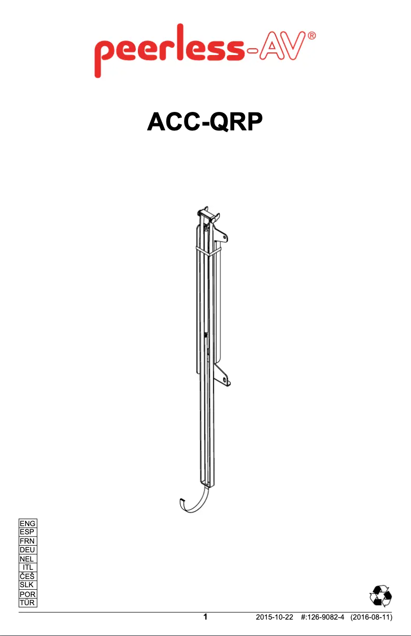 Page 1 of the manual User Manual Peerless-AV ACC-QRP