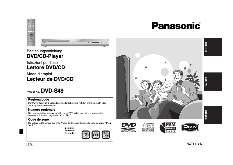 First page image of the manual for DVD-S49