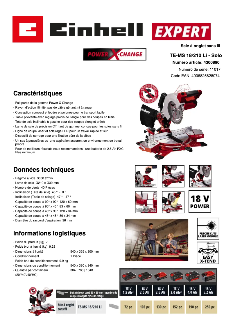 First page image of the manual for TE-MS 18/210 Li-Solo