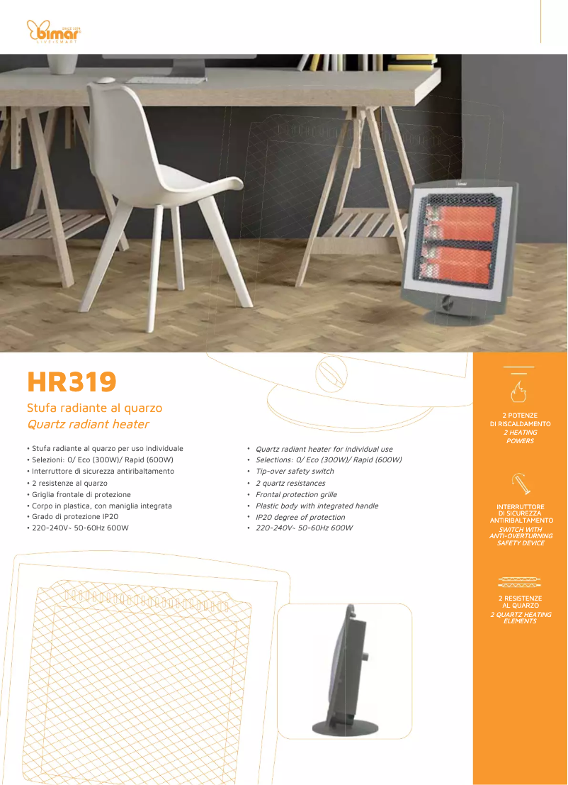 Page 1 of the manual Technical Sheet Bimar HR319