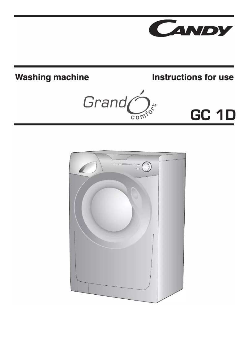 Page 1 of the manual User Manual Candy GC 1071D1-UK