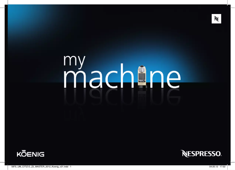 Page 1 of the manual User Manual Koenig B03127 CitiZ Nespresso