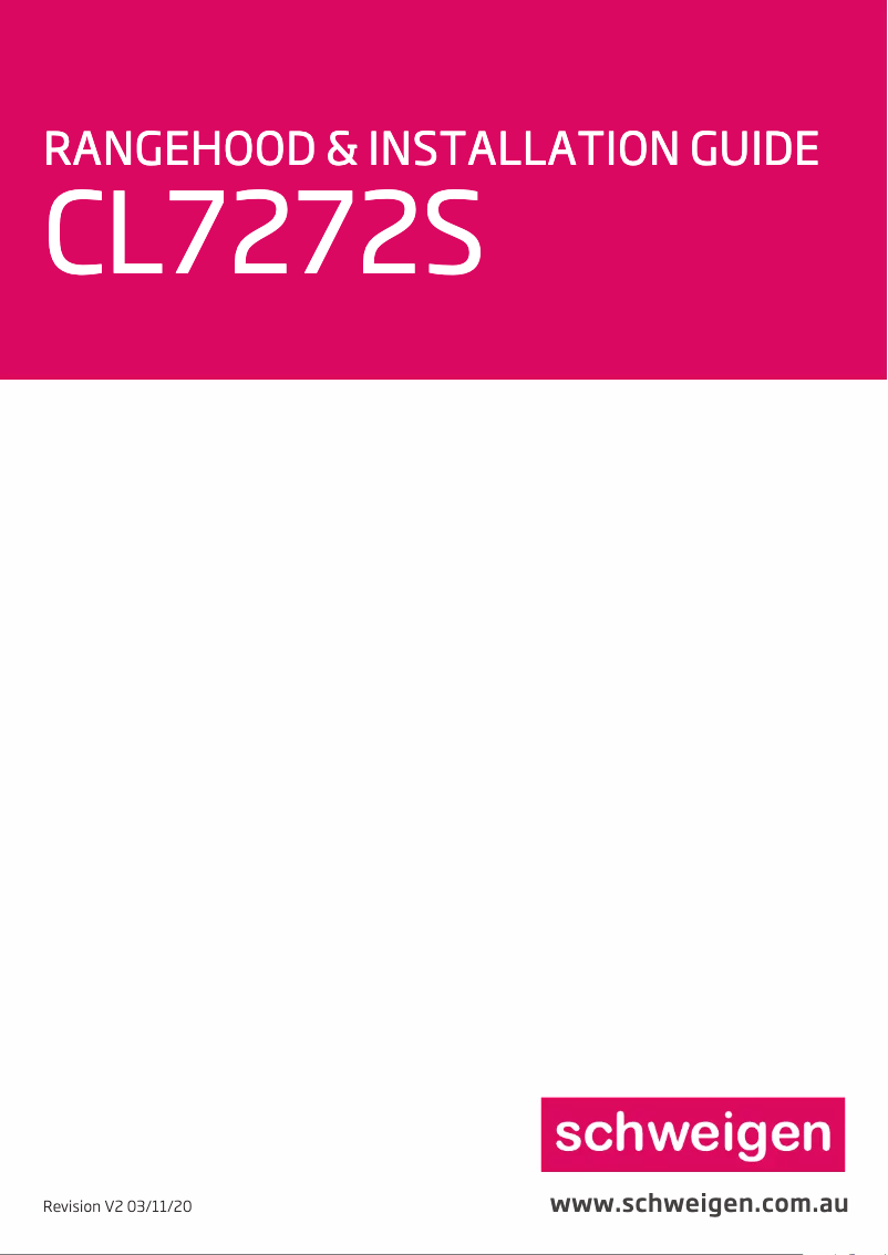 First page image of the manual for CL7272S