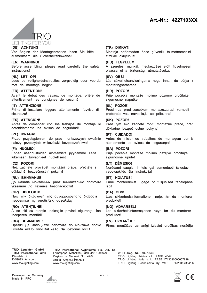 First page image of the manual for Quebec 422710308