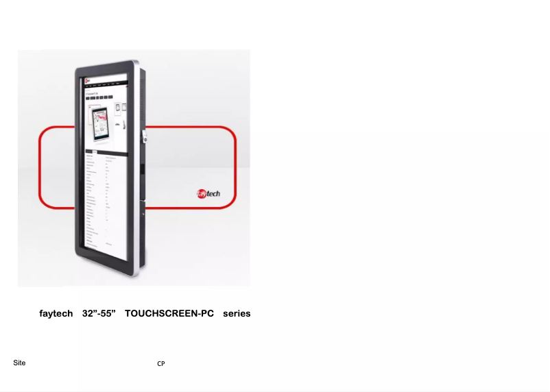 First page image of the manual for 55" Touchscreen-pc series