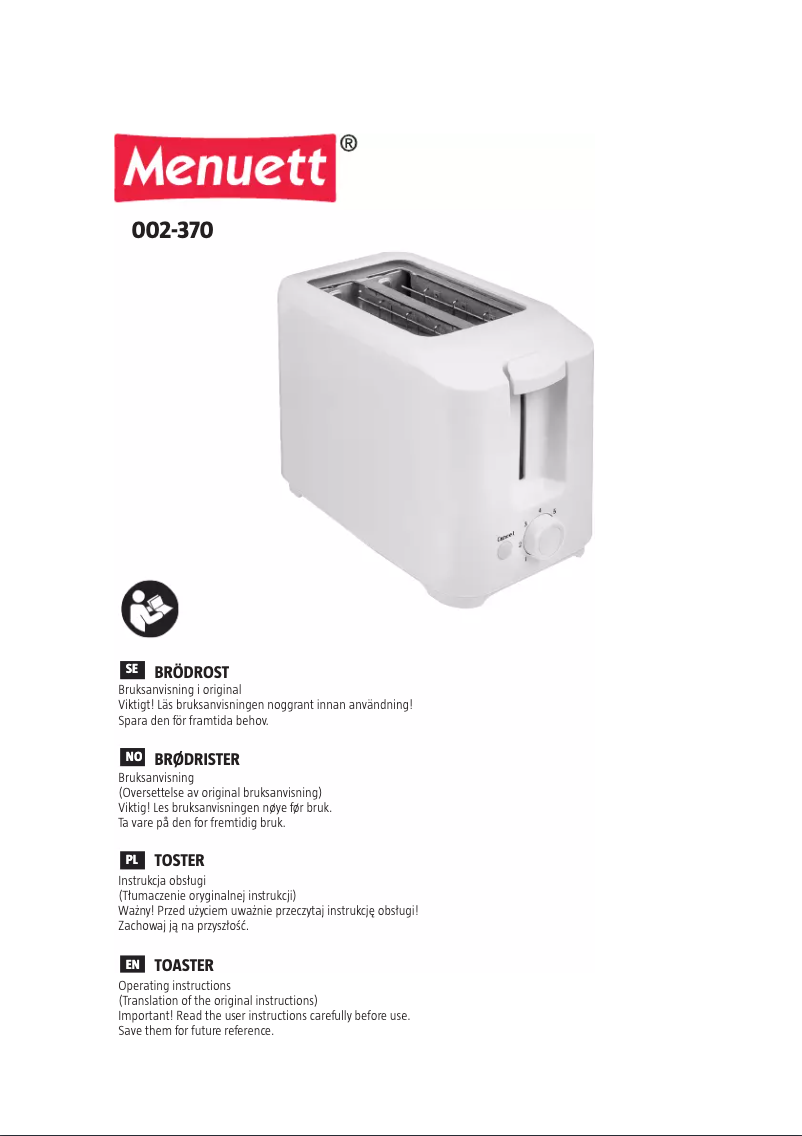 First page image of the manual for 002-370