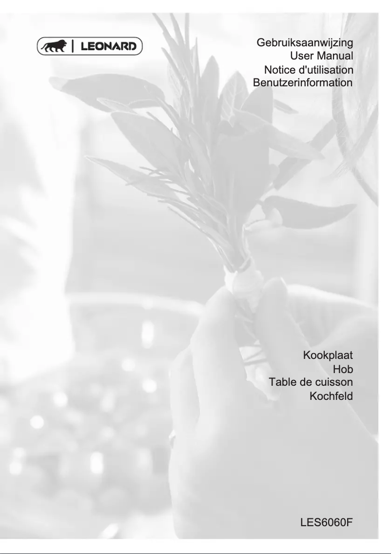 First page image of the manual for LES6060F