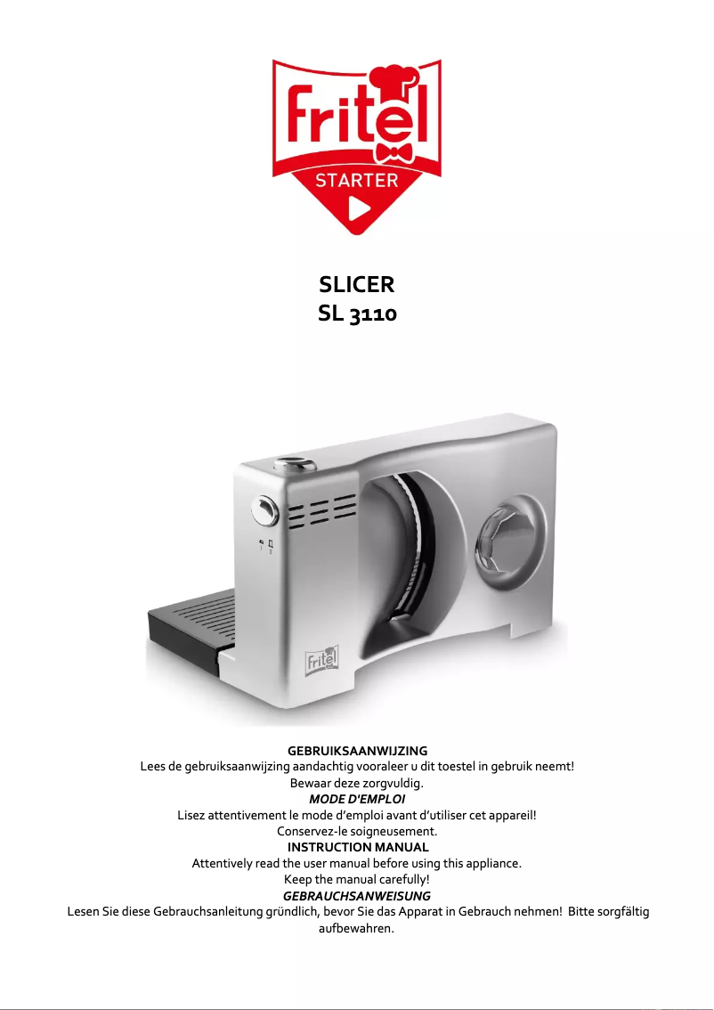 Page 1 of the manual User Manual Fritel SL 3110