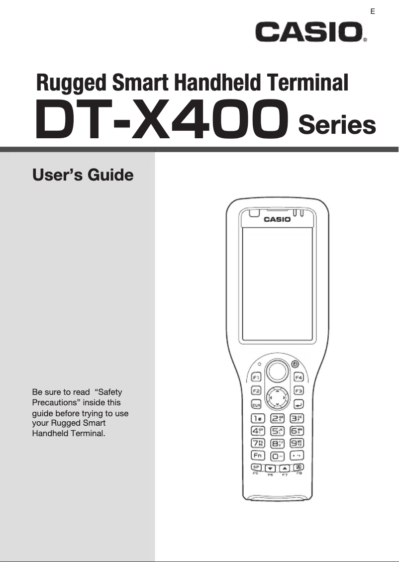 Page 1 of the manual User Manual Casio DT-X400