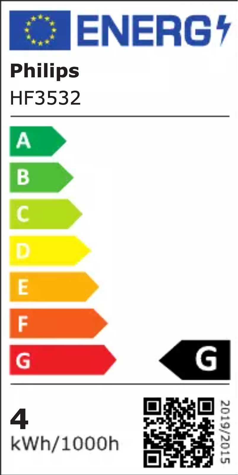 Page 1 of the manual Energy Label Philips Wake-up Light HF3532