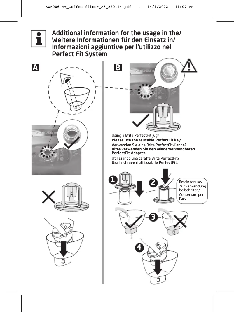 First page image of the manual for KWF-006-M