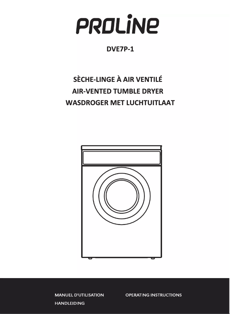 First page image of the manual for DVE7P-1