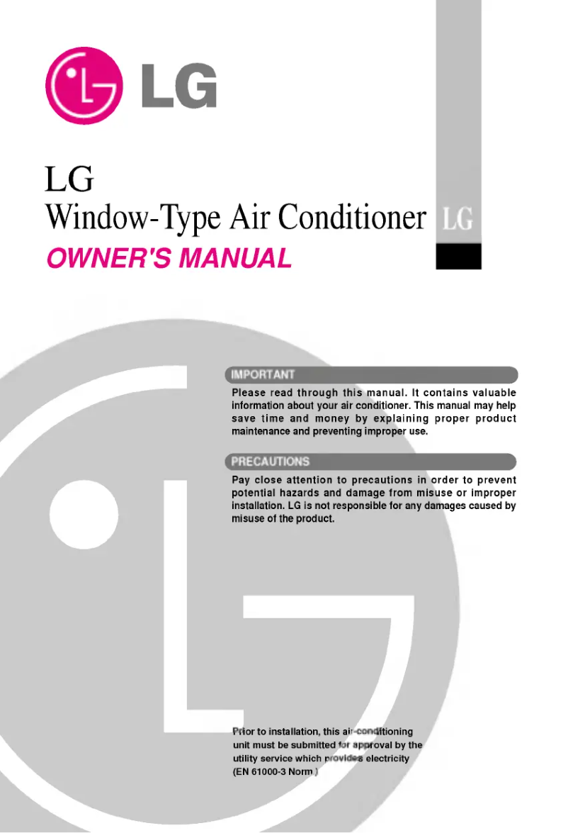 First page image of the manual for LWC126CBMM2