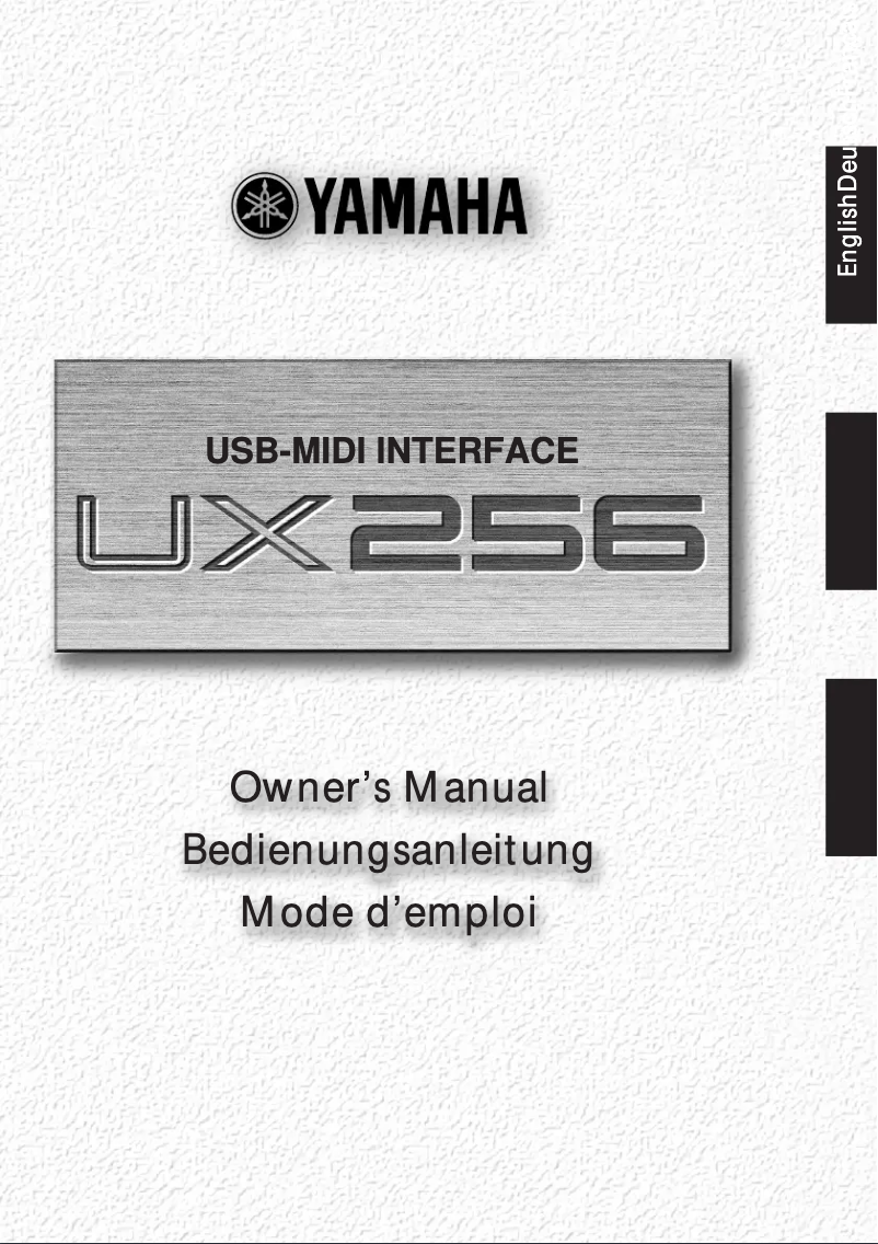 First page image of the manual for UX256