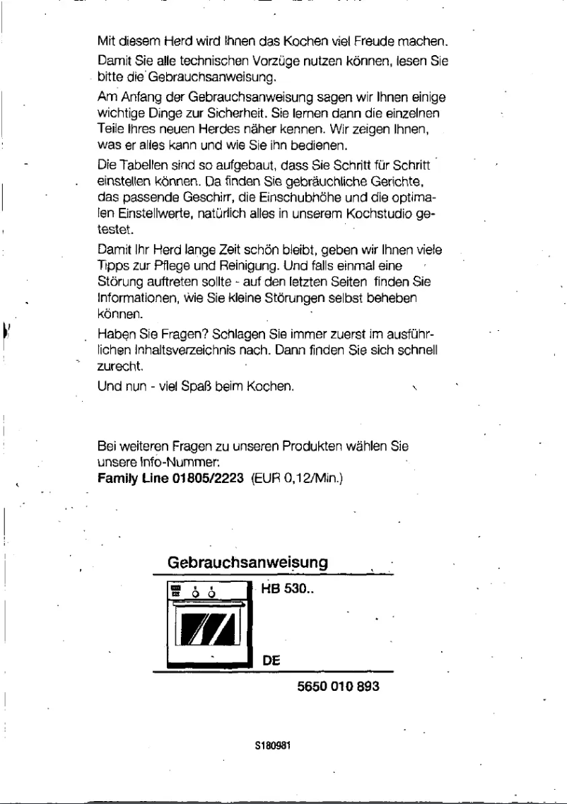 First page image of the manual for HB53054