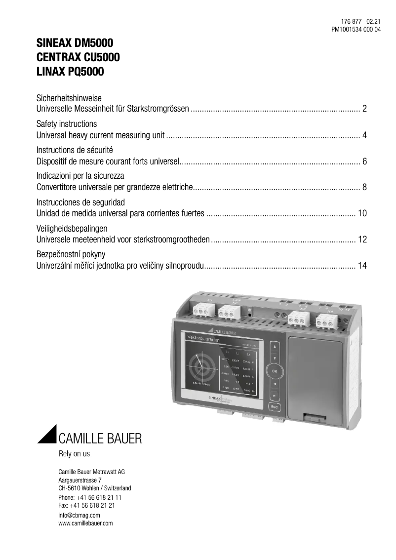 First page image of the manual for CENTRAX  CU5000