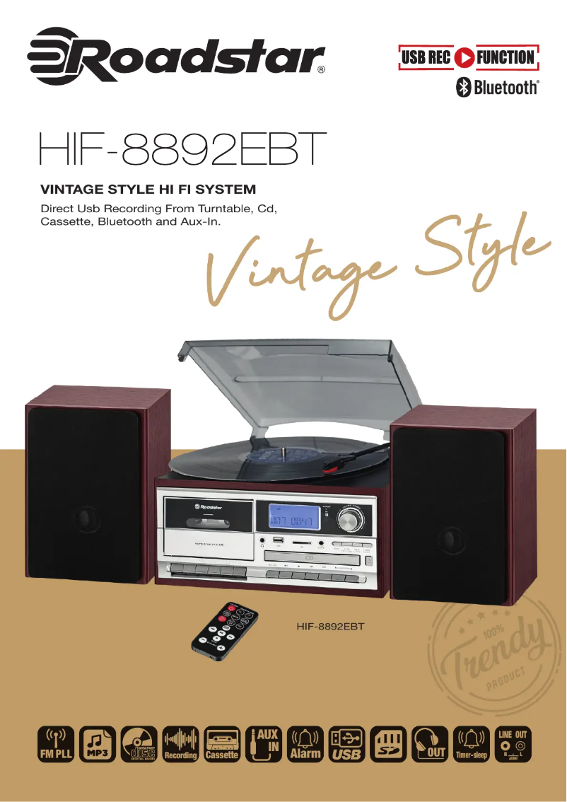 First page image of the manual for HIF-8892EBT