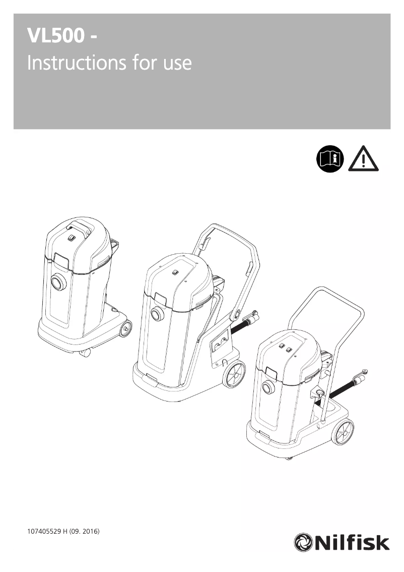 Page 1 of the manual User Manual Nilfisk VL500 55-2 EDF