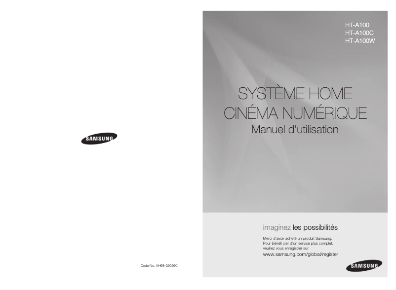 First page image of the manual for HT-A100