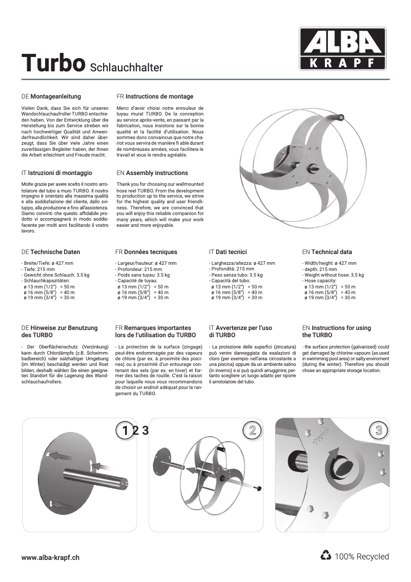 First page image of the manual for Turbo
