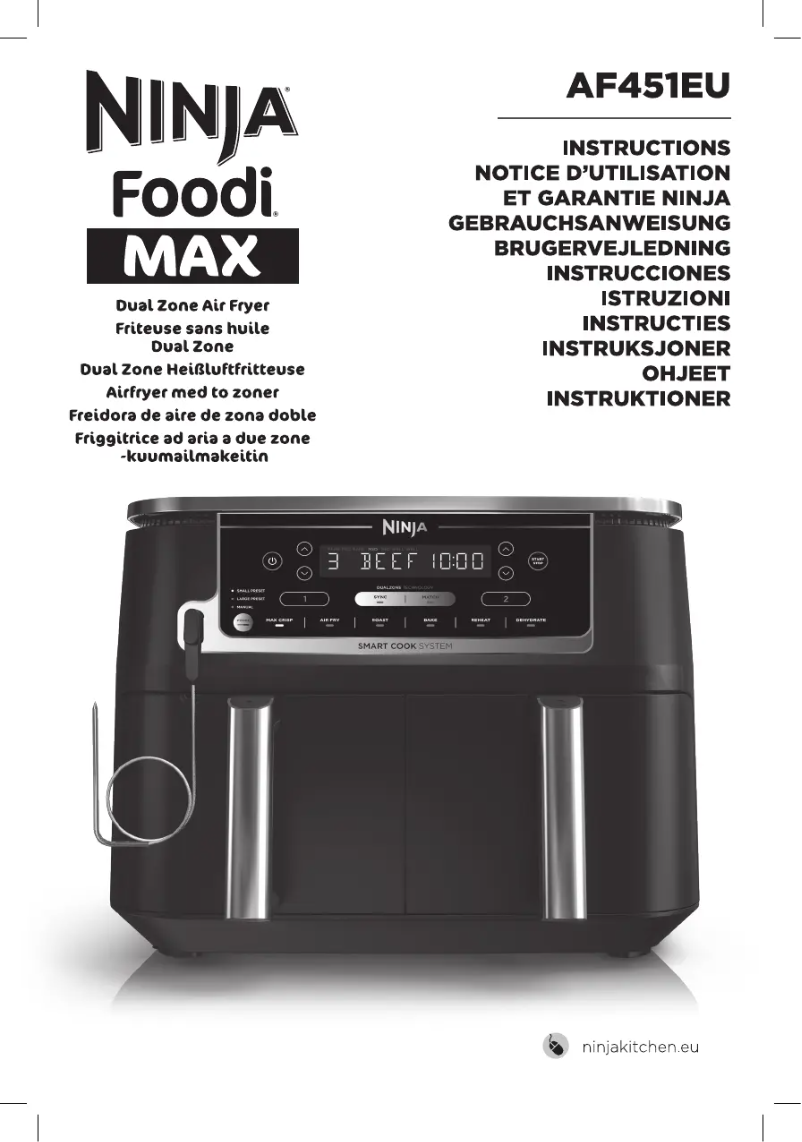 Page 1 of the manual User Manual Ninja Foodi Max AF451EU