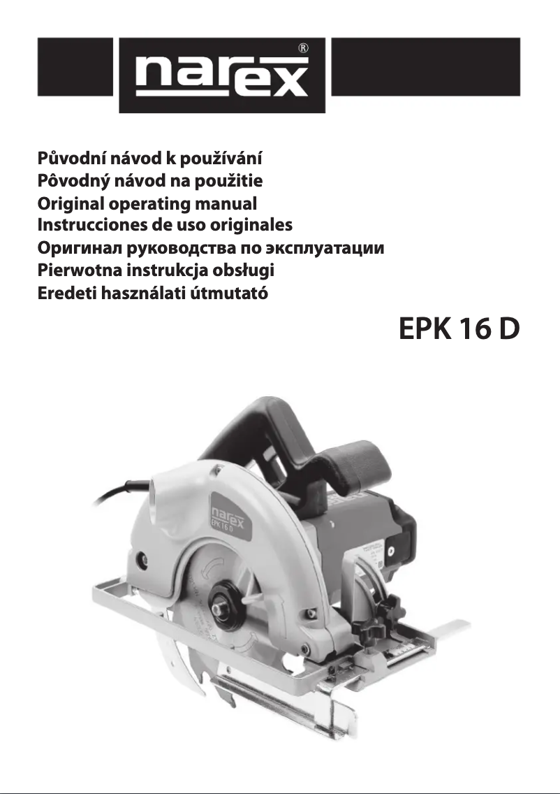 Page 1 of the manual User Manual Narex EPK 16 D