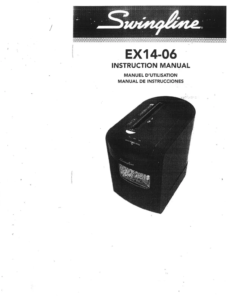 First page image of the manual for EX14-06