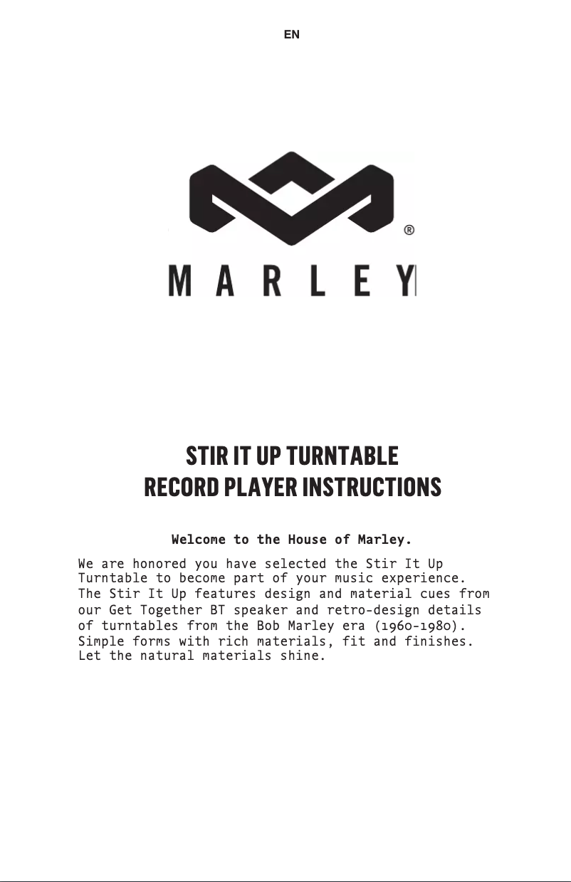 First page image of the manual for Stir It Up EM-FH013