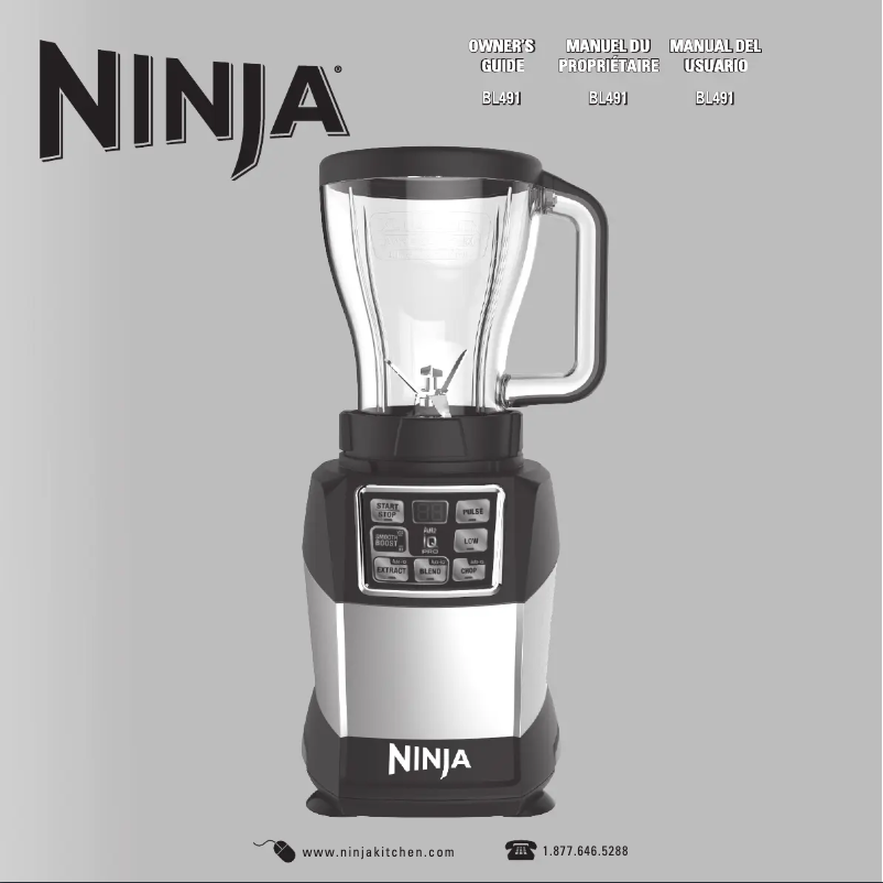 Page 1 of the manual User Manual Ninja Nutri BL491