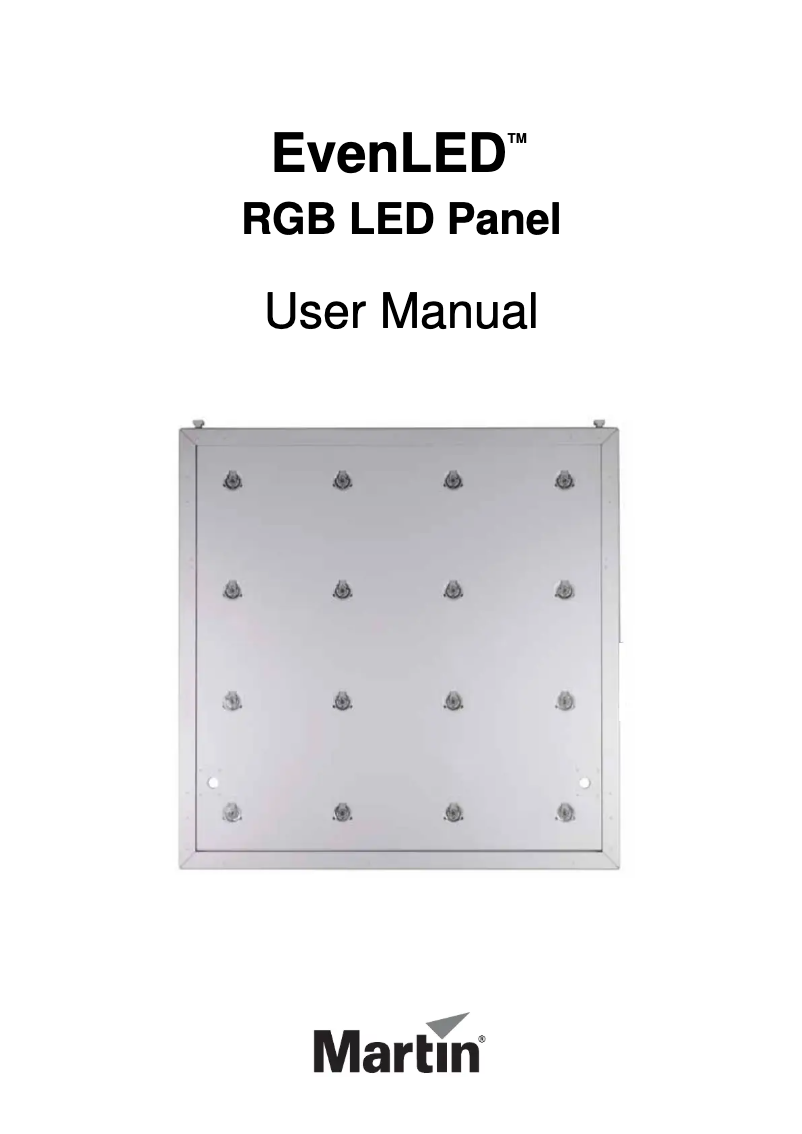Page 1 of the manual User Manual Martin EvenLED