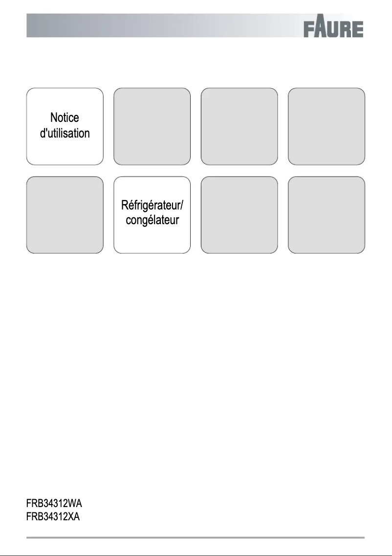 Page 1 of the manual User Manual Faure FRB34312WA